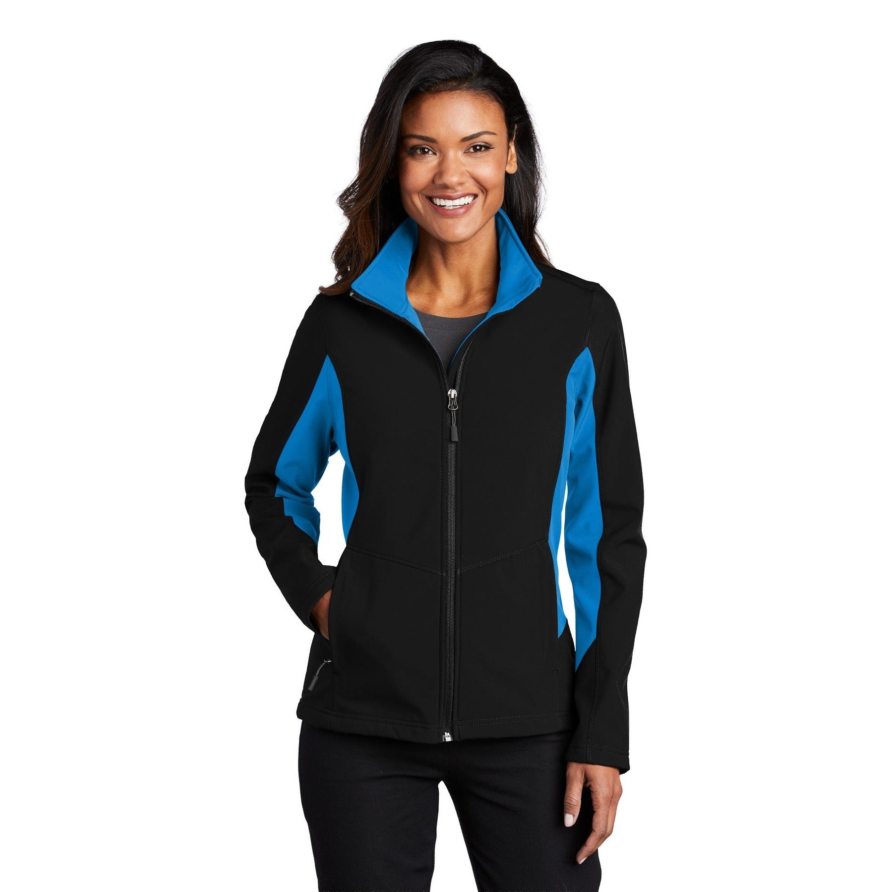 Port Authority-Port Authority® Women's Core Colorblock Soft Shell Jacket. L318-MedTech-2